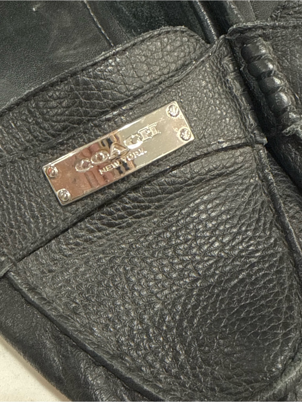 Coach Black Leather Logo Lightweight Slip-On Loafer Flats Women's Size 8 UK 38 - Picture 4 of 7